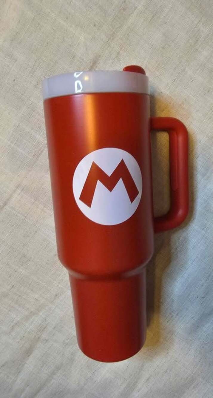 Super Mario Red Insulated Tumbler with Handle # Mario Kart # The super Mario gal